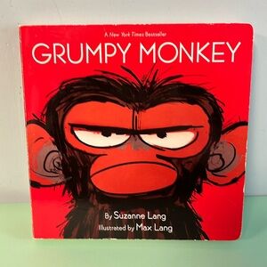 Grumpy Monkey Kids Board Book, Author Suzanne Lang, Reading Age 4-6 years old
